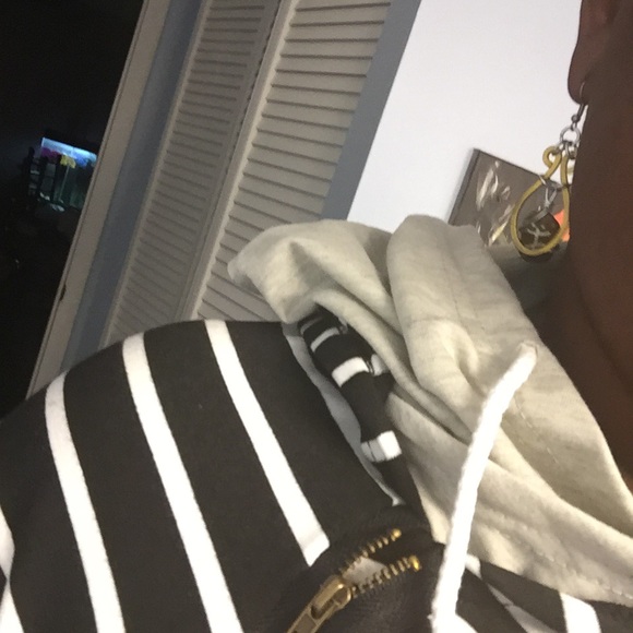 Stripped Zipper Plus Size Hoodie - Picture 5 of 8